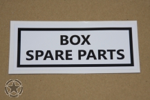 Aufkleber   BOX SPARE PARTS