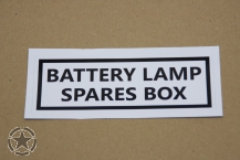 Aufkleber Battery Lamp Box