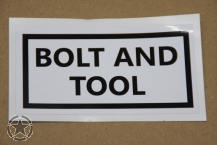Aufkleber   Bolt and Tool