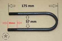 Blattfederbügel Early Ford  (34 mm Gewinde)