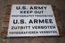 Plastic sheet US ARMY KEEP OUT