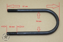 Blattfederbügel Early Ford  (32 mm Gewinde)