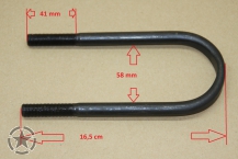 Blattfederbügel Early Ford  (41 mm Gewinde)