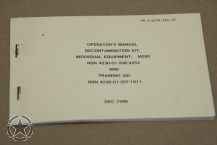 TM 3-4230-224-10 MANUAL DECONTAMINATION KIT,