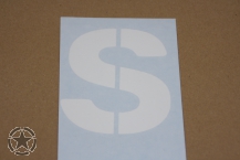 Sticker S font height   10,2 cm