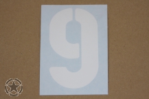 Sticker #9 font height   10,2 cm