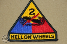 US Textilabzeichen 2nd Armored Division Hell on Wheels