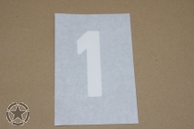 Lackierschablone Klebefolie # 1  Schrifthöhe 10,2 cm