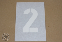 Lackierschablone Klebefolie # 2  Schrifthöhe 10,2 cm