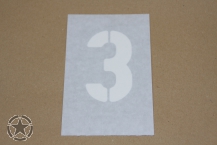 Lackierschablone Klebefolie # 3 Schrifthöhe 10,2 cm