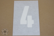 Lackierschablone Klebefolie # 4  Schrifthöhe 10,2 cm
