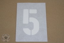 Lackierschablone Klebefolie # 5  Schrifthöhe 10,2 cm