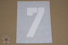 Stencil adhesiv # 7  font height 10,2 cm