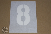 Lackierschablone Klebefolie # 8  Schrifthöhe 10,2 cm