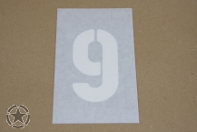 Lackierschablone Klebefolie # 9  Schrifthöhe 10,2 cm