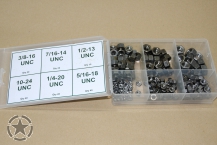 Hex Nuts UNC 200 pc (BLACK) zink plate mixed