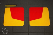 Delinatoren Set 40cmx40cm auf Kunstoffplatte