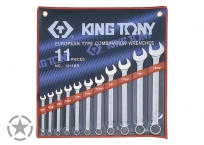 Zoll Kombischlüssel-Set - 11 tlg.  (King Tony Tools)