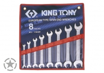 Trousse de clés à fourches en pouces - 8 pièces (King Tony Tools