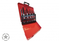 Spiralbohrer und Schraubenausdreherset 10 tlg.