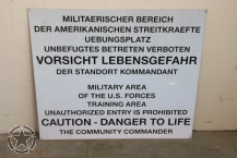 US Army Sign 100 cmx80cm  Aluminum