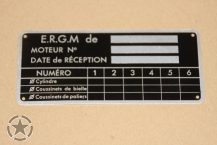Data Plate Motor Jeep M201