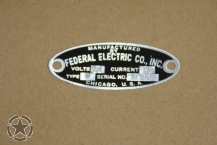 DATA PLATE SIREN 24V 