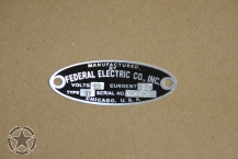 DATA PLATE SIREN 12V 