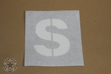 Stencil adhesiv ,S, font height 10,2 cm