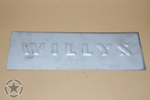 BARE STAMPED “WILLYS” REAR PANEL PLATE