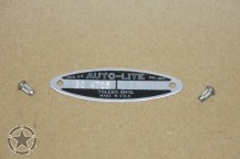 Early Autolite Distributor Data Plate (IGC 4705)