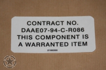 A Warranted Item 102 mm x 52 mm Transparent