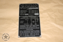 Data Plate Ford M151 ,2320-542-4783