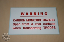 Sticker Carbone Monoxide Hazard 120mmx80mm