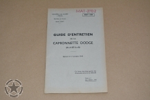 MAINTENANCE MANUAL DODGE 4X4/6X6 Französisch
