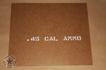 Schriftschablone .45 CAL AMMO 1/2 Inch