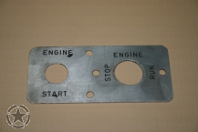 Data Plate Engine Stop 98mmx44mm perçage,16/19