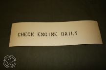 Pochoir 1 Inch Check Engine Daily