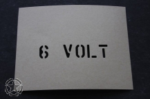Stencil 6 Volt 1 Inch
