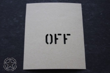 Schriftschablone OFF 1 Inch