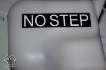Decal NO STEP  130 mm x 30 mm