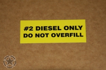 Aufkleber Diesel Only DO NOT OVERFILL Tankdeckel CUCV