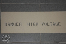 Schriftschablone Danger High Voltage  1 Inch