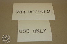Stencil  FOR OFFICIAL USE ONLY