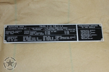 Hinweisschild Öl Reifen für Reo M35  2,5 Ton