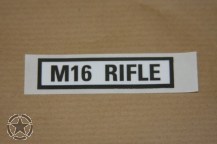 Autocollant M 16 RIFLE  51 x 13mm
