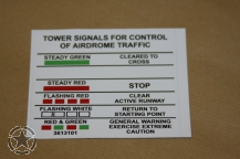 Aufkleber US TOWER SIGNALS FOR AIR TRAFFIC
