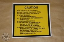 Aufkleber PTO OPERATION CAUTION