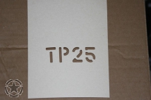 Schriftschablone TP25 1 Inch