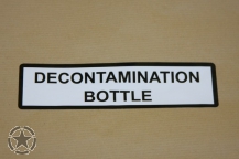 Aufkleber  DECONTAMINATION BOTTLE